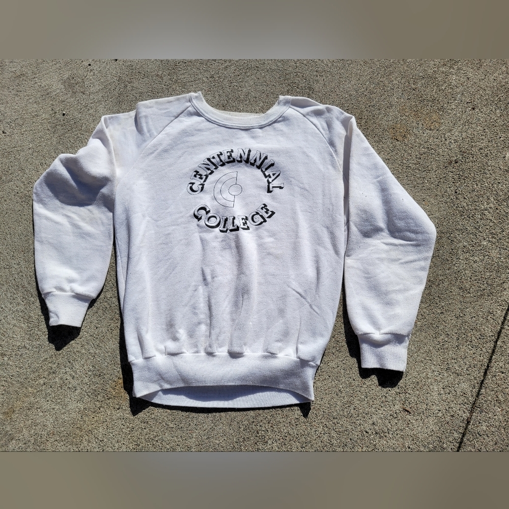 Vintage 1980s Centennial College varsity sweatshirt